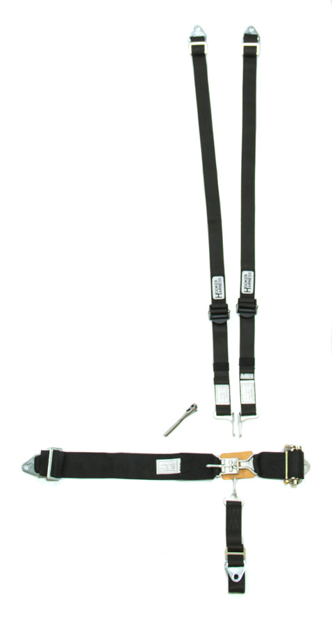 HOOKER HARNESS 5-Pt Harness HANS Alum. LL Ratchet Adj Black HOOKER HARNESS