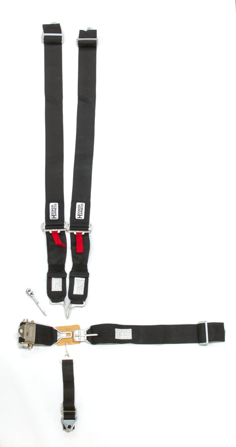 HOOKER HARNESS 5-pt Harness System LL USD Ratchet Adj Blk HOOKER HARNESS