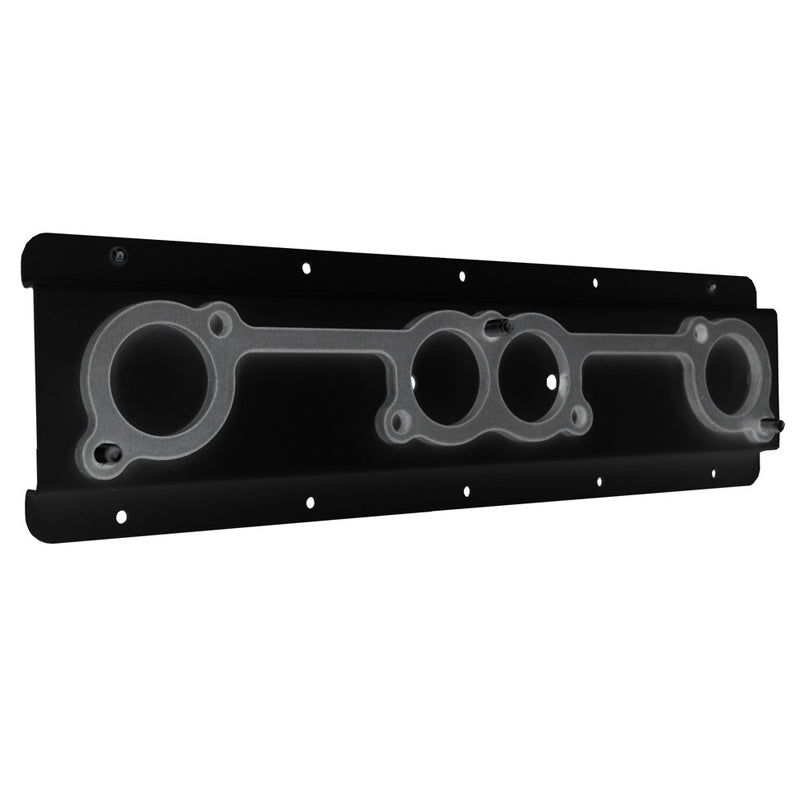 HEPFNER RACING PRODUCTS Header Rack Spreadport Flat Mount Black HEPFNER RACING PRODUCTS