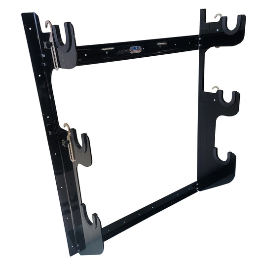 HEPFNER RACING PRODUCTS Axle Rack Wall Mount 1 Rear and 2 Fronts Blk HEPFNER RACING PRODUCTS