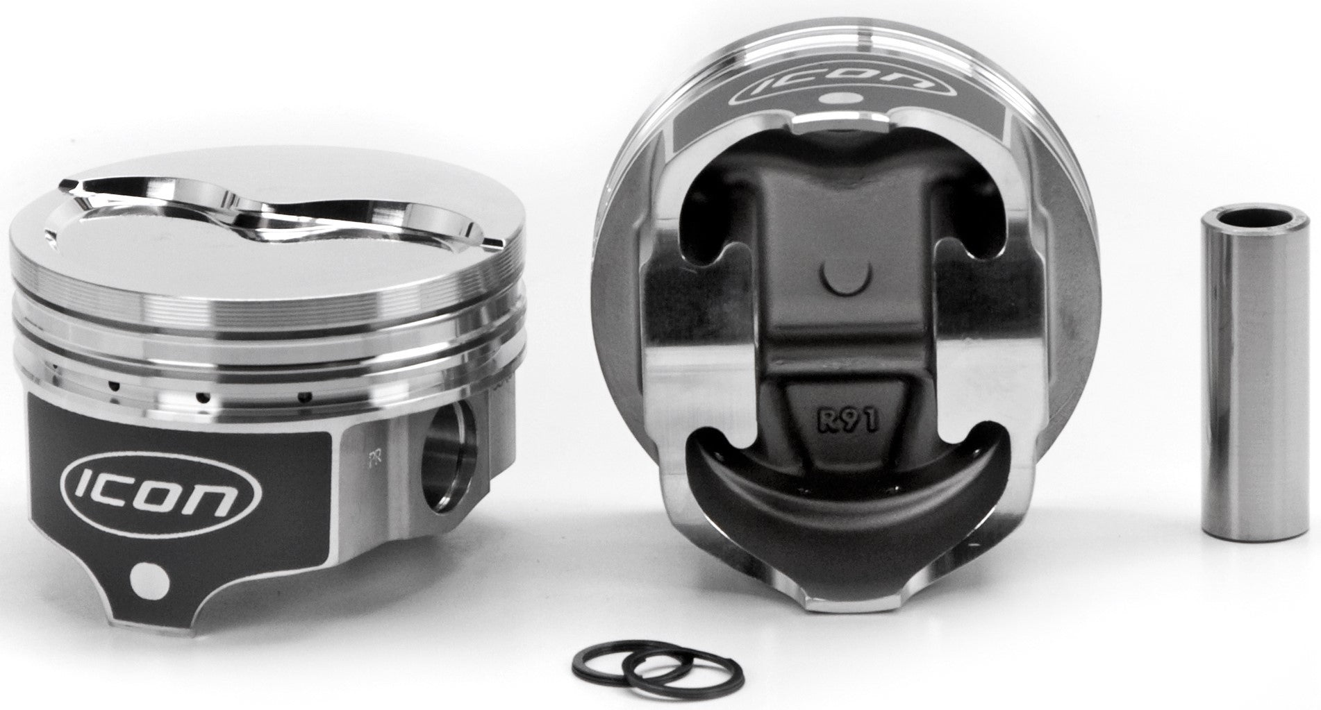 ICON PISTONS BBM Dished Piston Set - 4.350 Bore -23.7cc ICON PISTONS