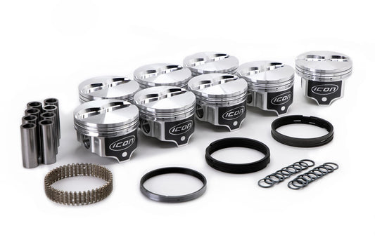 ICON PISTONS BBF FE FT Piston Set 4.233 Bore  -4.5cc ICON PISTONS