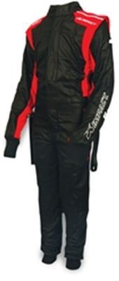 IMPACT RACING Suit D/L Mini Racer 1 pc Large Blk / Red IMPACT RACING