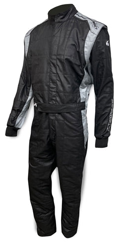 IMPACT RACING Suit Racer 2.0  1pc Large  Black/Gray IMPACT RACING