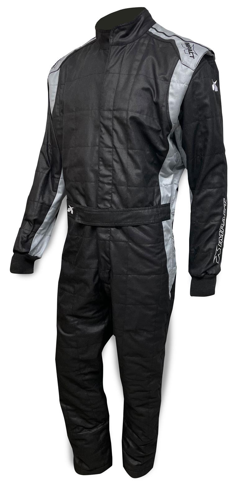 IMPACT RACING Suit Racer 2.0  1pc X-Large  Black/Gray IMPACT RACING