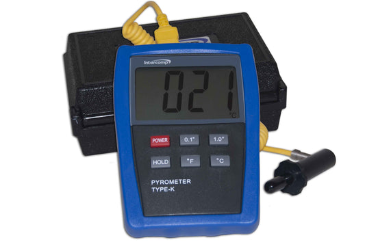 INTERCOMP Digitial Pyrometer w/Probe and Case INTERCOMP