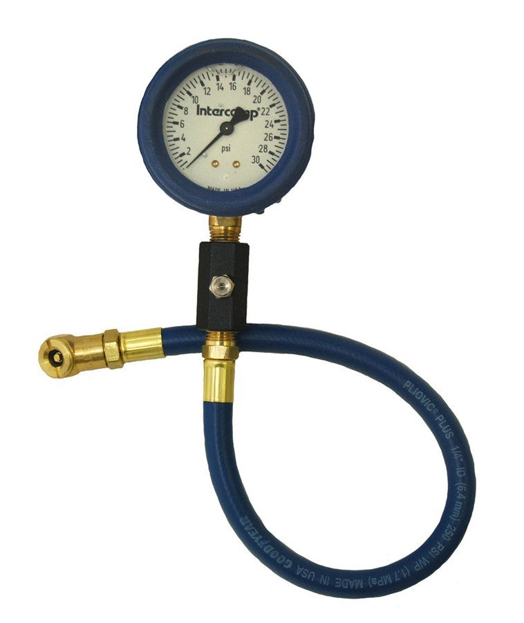 INTERCOMP Deluxe Air Gauge 2.5in 0-30 Liquid Filled INTERCOMP