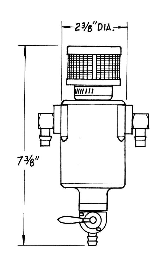 JAZ Mini-Breather Tank w/3/8in Fittings JAZ