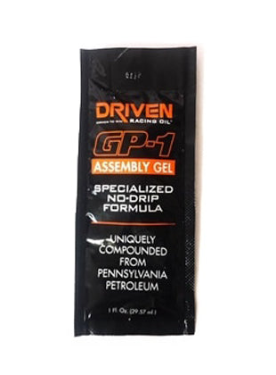 DRIVEN RACING OIL GP-1 Assembly GEL 1oz Packet No Drip Formula DRIVEN RACING OIL