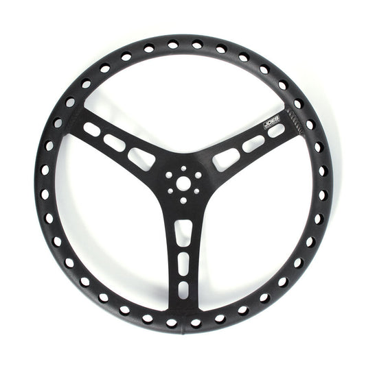 JOES RACING PRODUCTS 15in LW Steering Wheel Alum Dished Black JOES RACING PRODUCTS