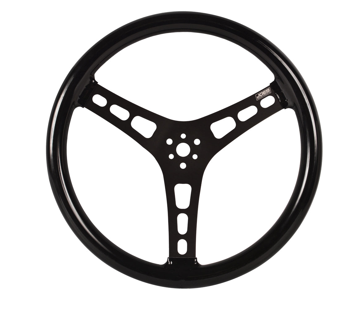 JOES RACING PRODUCTS Steering Wheel 15in Blk Dished Rubber Coated JOES RACING PRODUCTS