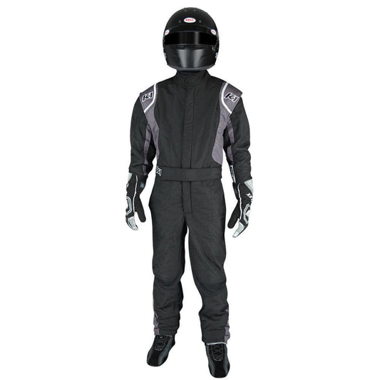 K1 RACEGEAR Suit Precision II 6X- Small Black/Grey K1 RACEGEAR