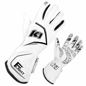 K1 RACEGEAR Gloves Flight XX-Large White K1 RACEGEAR