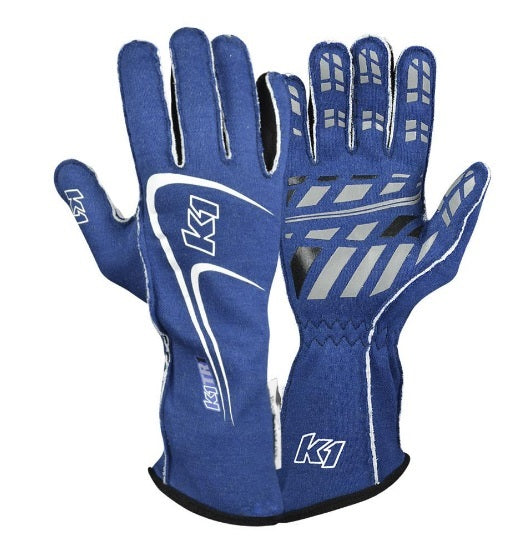 K1 RACEGEAR Glove Track1 Blue Large SFI 5 K1 RACEGEAR