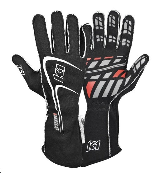 K1 RACEGEAR Glove Track1 Black Large SFI 5 K1 RACEGEAR