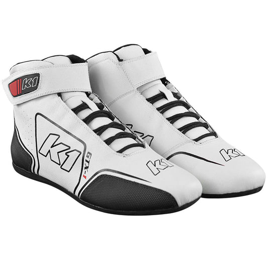 K1 RACEGEAR Shoe GTX-1 White / Black Size 10 K1 RACEGEAR