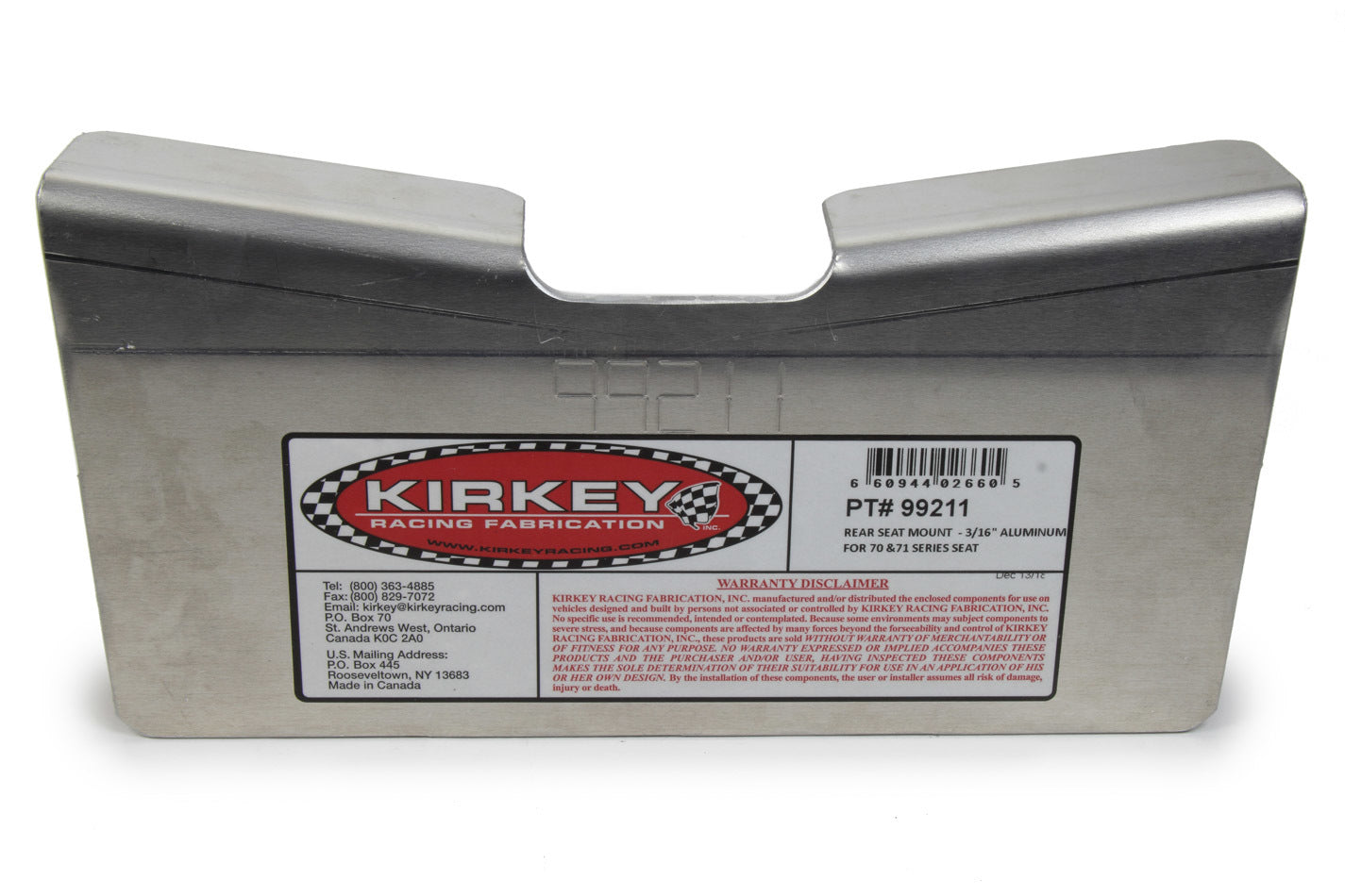 KIRKEY Seat Mount Rear for 70 & 71 Series Seats KIRKEY