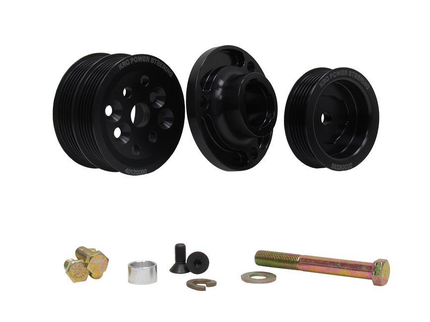 KRC POWER STEERING Serpentine Pulley Kit w/SBC Head Mount KRC POWER STEERING