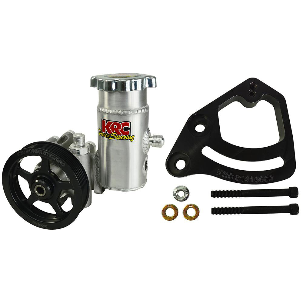 KRC POWER STEERING Power Steering Pump Kit SBC 4.2in 6-Rib Serp KRC POWER STEERING