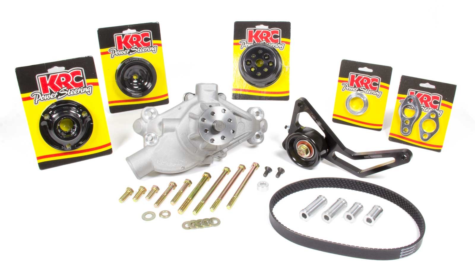 KRC POWER STEERING Front Drive Kit w/ Idler SBC Crate KRC POWER STEERING