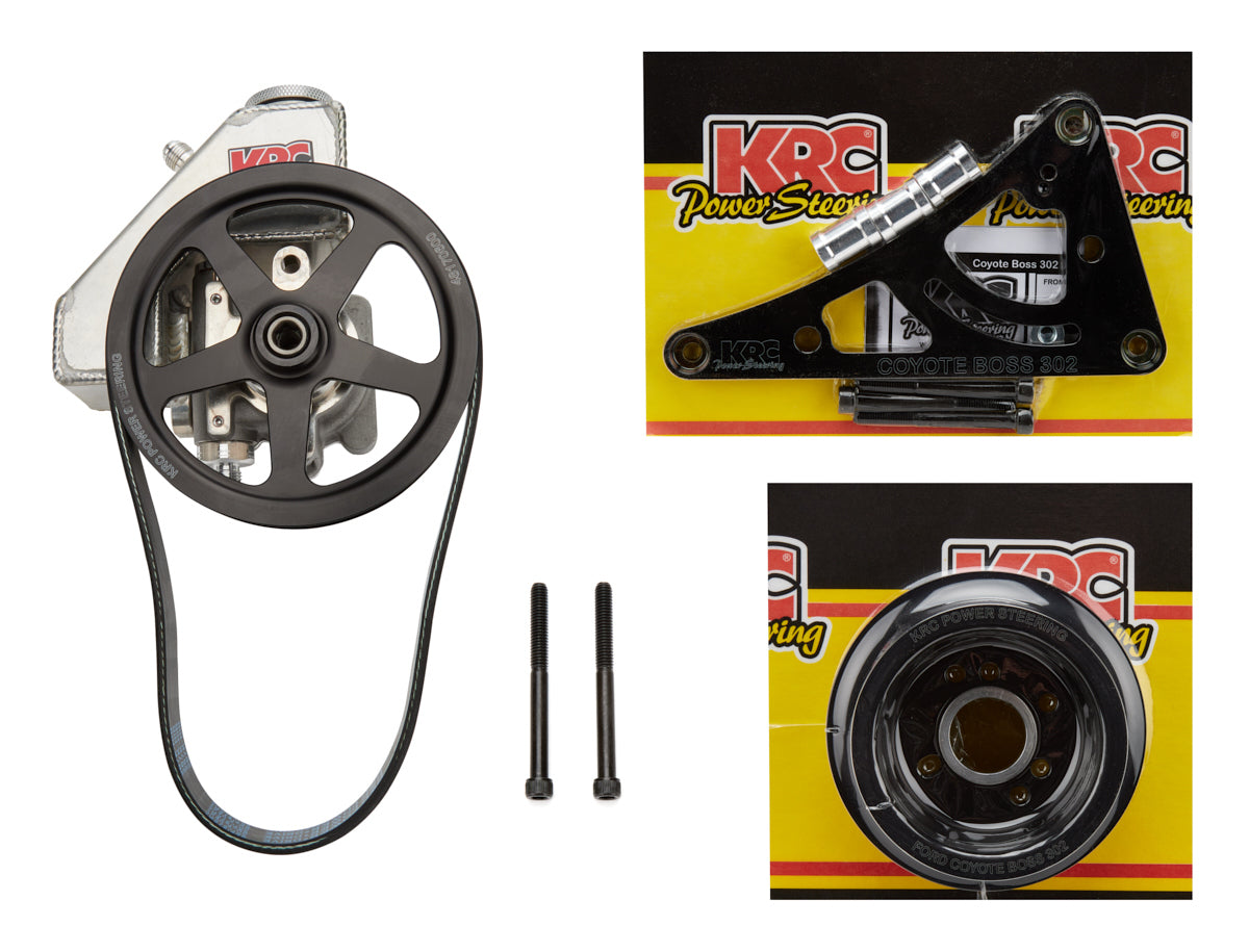 KRC POWER STEERING Pulley & P/S Pump Kit Ford Coyote w/ B/O Res. KRC POWER STEERING