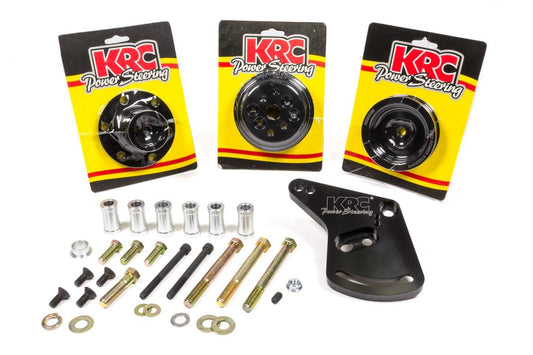 KRC POWER STEERING Pulley Kit Serpentine Ford 347SR/JR 12% Red. KRC POWER STEERING