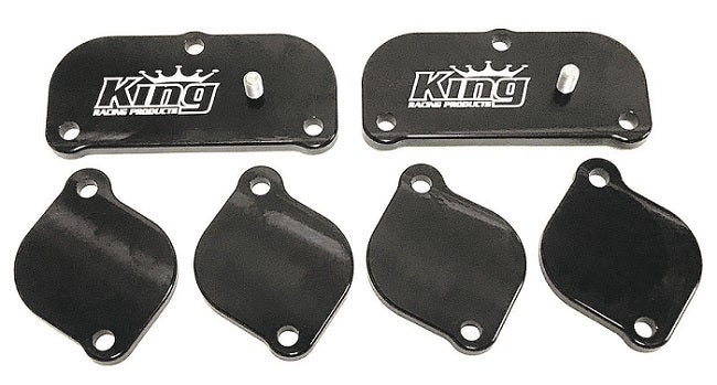 KING RACING PRODUCTS Exhaust Cover Kit Billet Spread Port KING RACING PRODUCTS