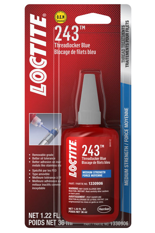 LOCTITE Threadlocker 243 Blue 36ml/1.22oz LOCTITE