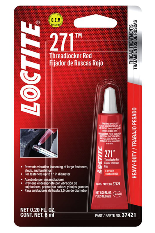 LOCTITE Threadlocker 271 HD Red 6ml/.20oz LOCTITE