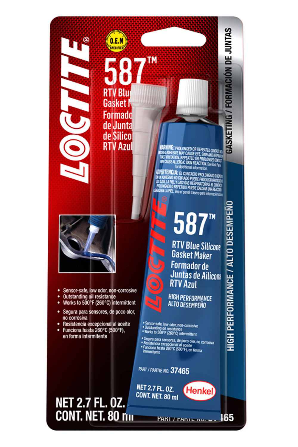 LOCTITE RTV587 Blue Silicone 80ml/2.7oz LOCTITE