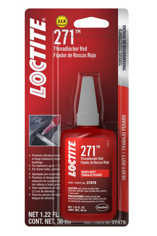 LOCTITE Threadlocker 271 HD Red 36ml/1.22oz LOCTITE