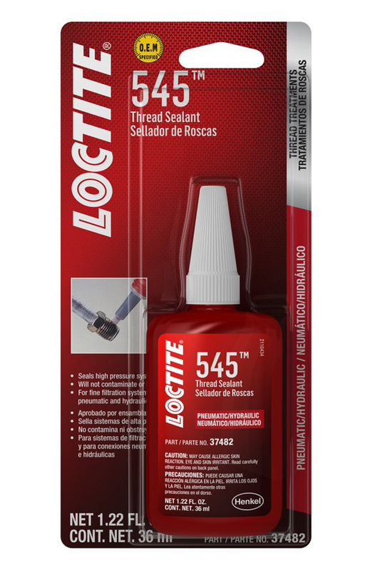 LOCTITE Thread Sealant 545 36ml/ 1.22oz Pneumatic/Hydrlic LOCTITE