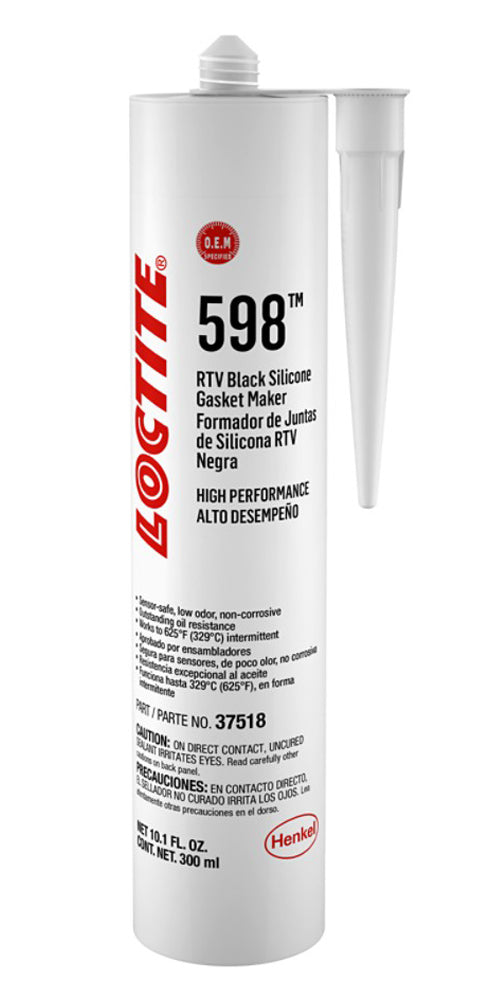 LOCTITE RTV 598 Black Silicone Cartridge 300ml/10.14oz LOCTITE