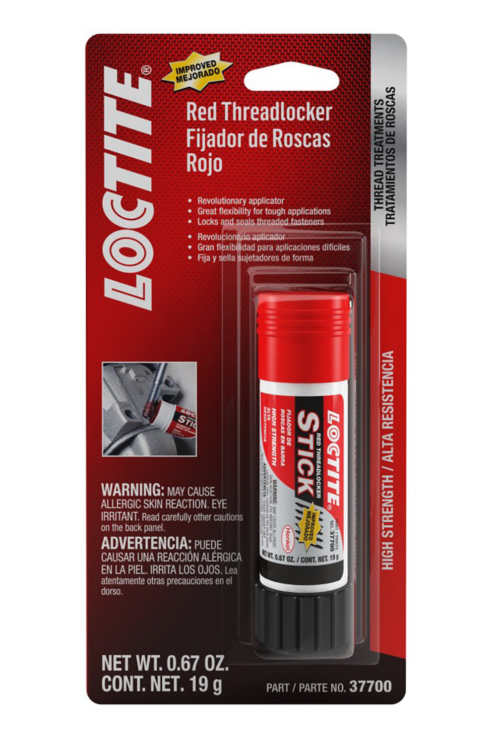 LOCTITE Threadlocker Red Stick 19g/.67oz LOCTITE