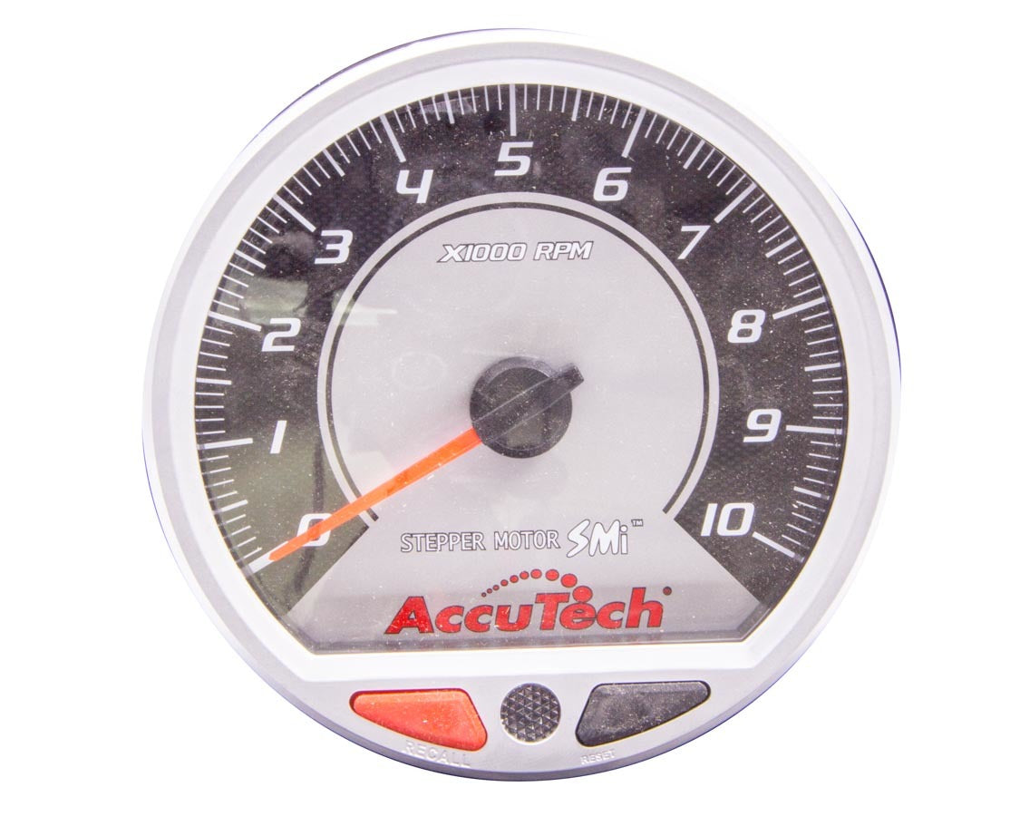 LONGACRE Tach 4-1/2in AccuTech Stepper Motor Silver LONGACRE