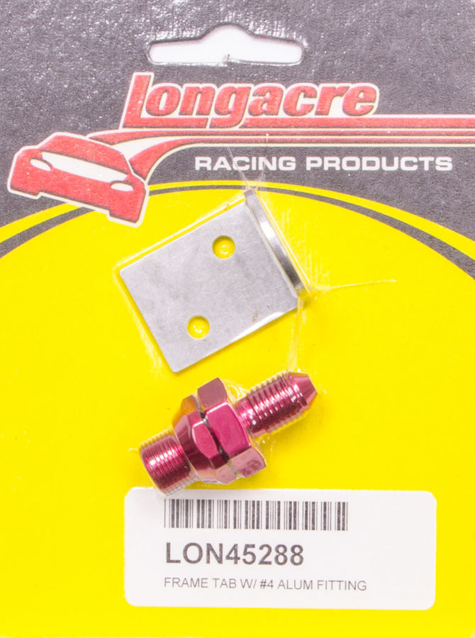 LONGACRE Brake Fitting w/Tab #4-3/16in Bulkhead LONGACRE