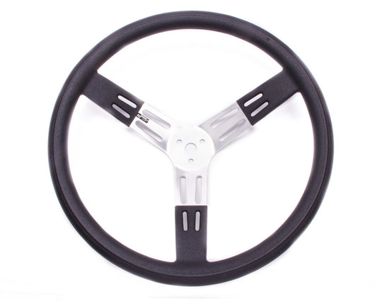 LONGACRE 17in. Steering Wheel Black Alum. Smooth Grip LONGACRE