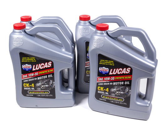 LUCAS OIL Synthetic Blend 10w30 Diesel Oil Case 4 x 1Gal LUCAS OIL