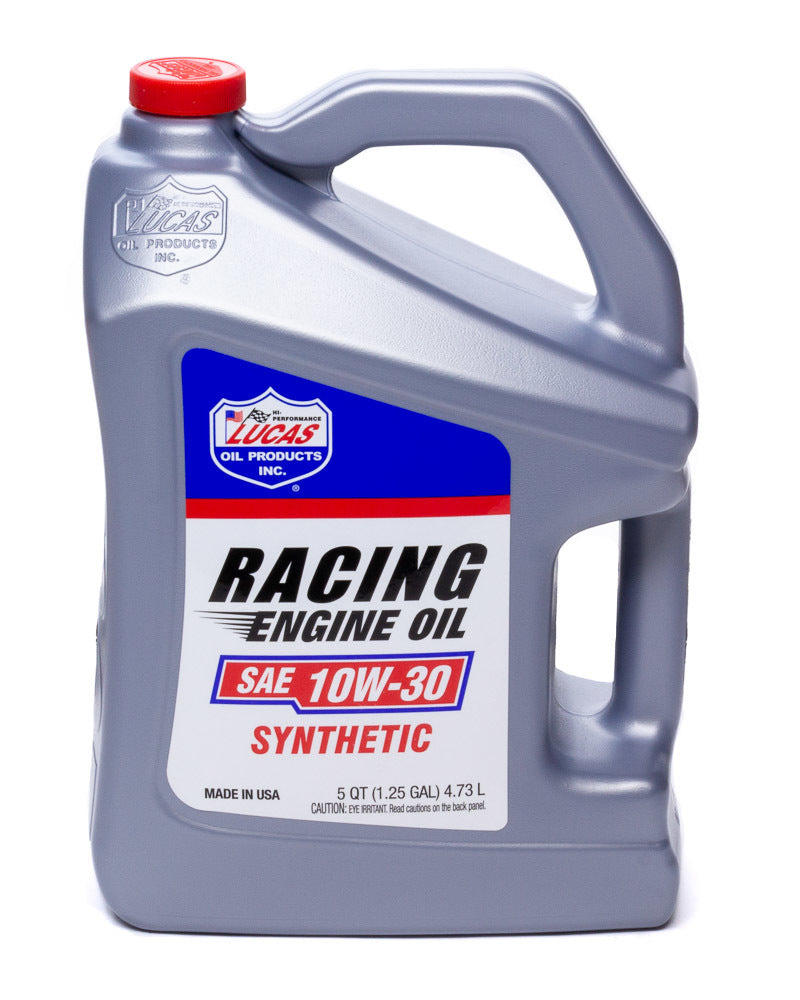 LUCAS OIL Synthetic Racing Oil 10w 30 5qt Bottle LUCAS OIL