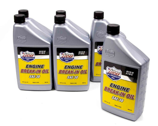 LUCAS OIL 30w Break-In Oil 6x1 Qt LUCAS OIL