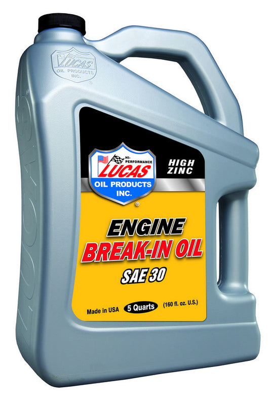 LUCAS OIL SAE 30 Break-In Oil 5 Qt Bottle LUCAS OIL