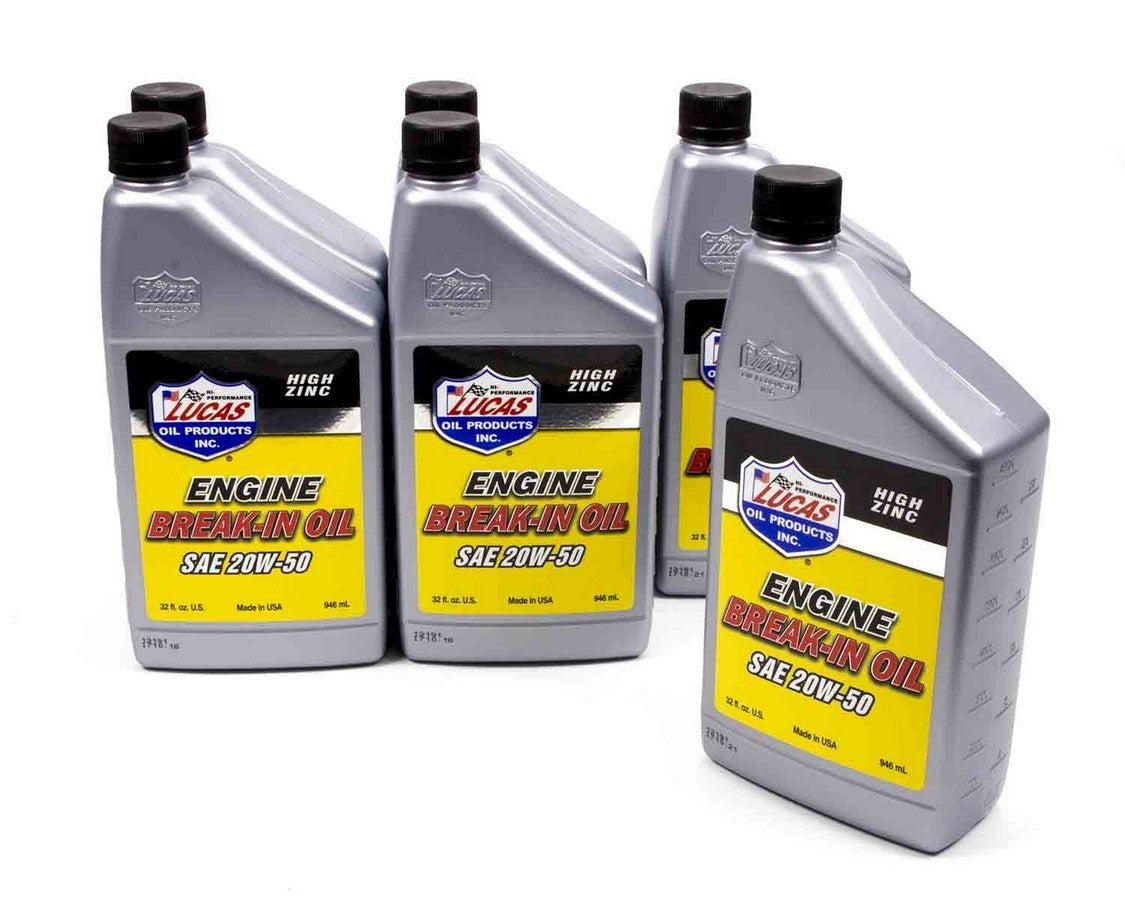 LUCAS OIL 20w50 Break-In Oil 6x1 Qt LUCAS OIL