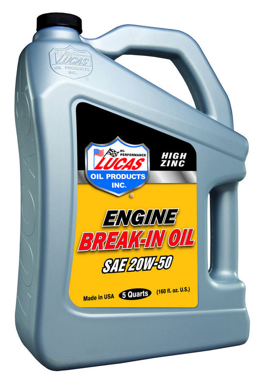 LUCAS OIL SAE 20W50 Break-In Oil 5 Qt Bottle LUCAS OIL