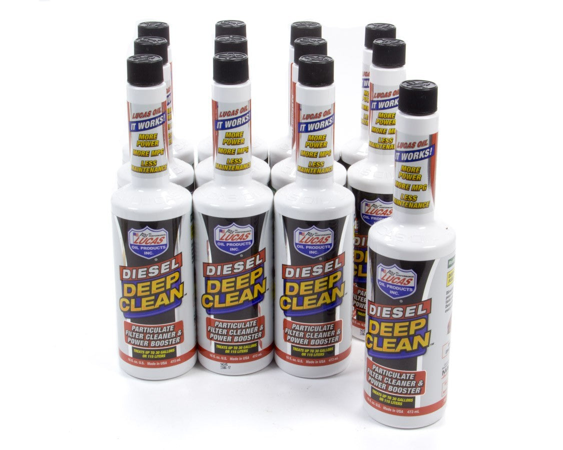 LUCAS OIL Diesel Deep Clean Fuel Additive Case 12x16oz. LUCAS OIL