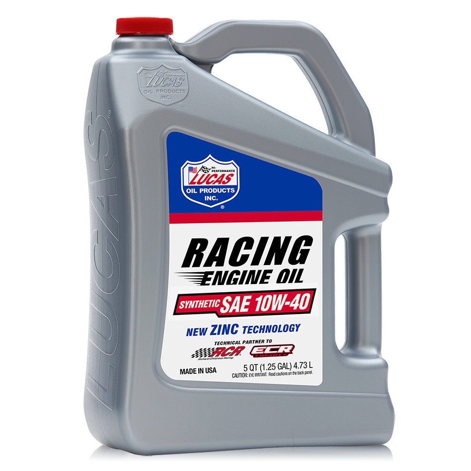 LUCAS OIL 10w40 Synthetic Racing Oil 5 Quart Bottle LUCAS OIL