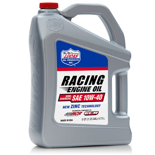 LUCAS OIL 10w40 Semi Synthetic Racing Oil 5 Quart Jug LUCAS OIL