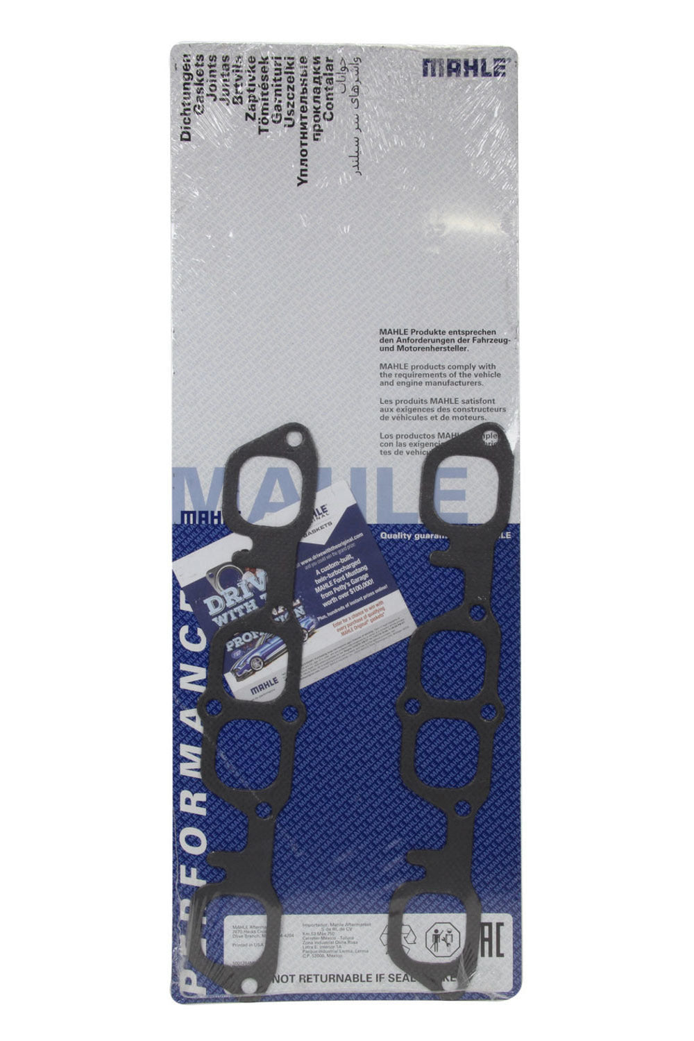 MAHLE ORIGINAL/CLEVITE Header Gasket Set - SBC Ret-Ports 1.800 x 1.600 MAHLE ORIGINAL/CLEVITE