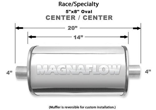 MAGNAFLOW PERF EXHAUST Stainless Race Muffler 4in In/Out MAGNAFLOW PERF EXHAUST