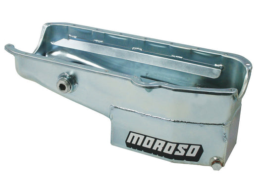 MOROSO SBC C/T Oil Pan - 7qt. LH Dipstick w/Ins. Bung MOROSO