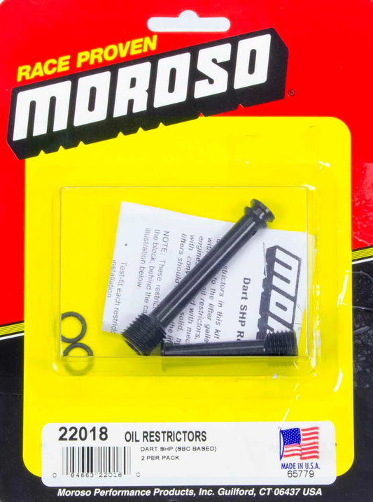 MOROSO Oil Restrictors - SBC Dart SHP Block MOROSO